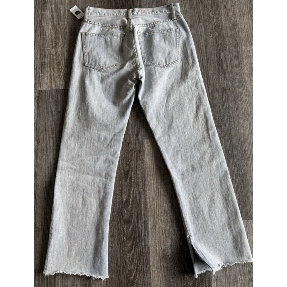 GAP 1969 Vintage Straight Distressed 100% Cotton Raw Hem Button Fly Jeans 24R - Picture 10 of 10